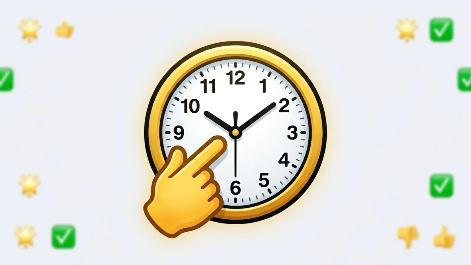 Clock It Emoji Finger
